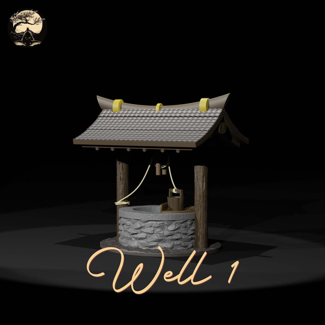 3D Printable Japanese Sm1 Well 3D Printable Terrain 1 Silent Ronin Studios